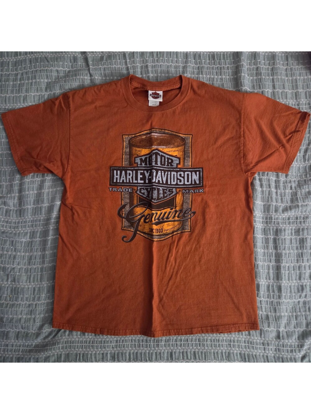 Harley-Davidson orange graphic T-shirt